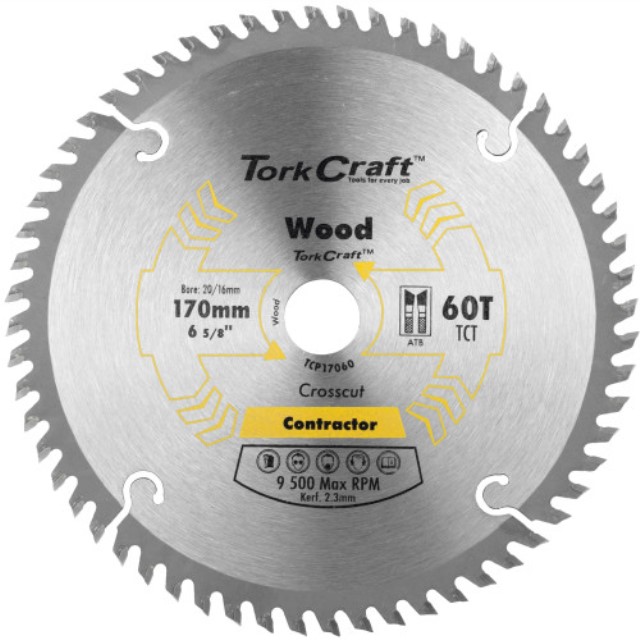 Blade Contractor 170X60t 20/16 Circular Saw Tct