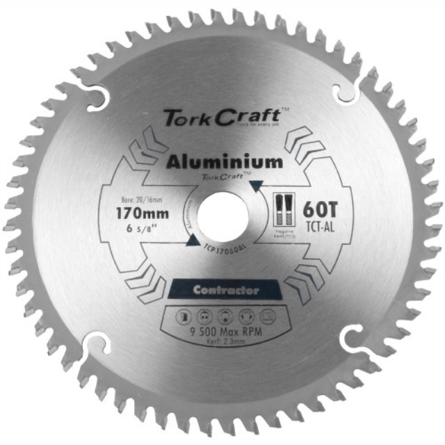 Blade Contractor Alum 170 X 60T 20/16 Circular Saw Tct