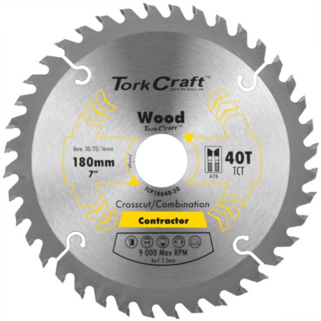 Blade Contractor 180 X 40T 30/20/16 Circular Saw Tct