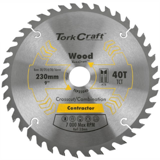 Blade Contractor 230 X 40T 30/1/20/16 Circular Saw Tct