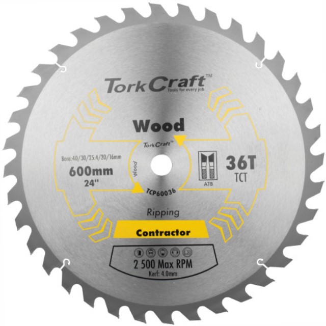 Tct Saw Blade Ripping 600X36t 40/30/25.4/20/16