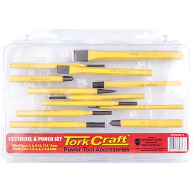 Tork Craft Chisel And Punch Set 12Pc