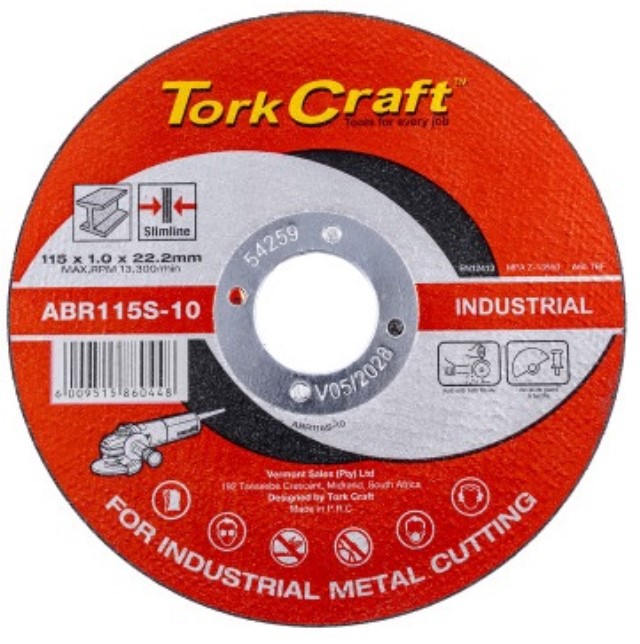 Cutting Disc Industrial Metal 115 X 1.0 X 22.2 Mm