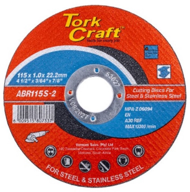 Cutting Disc Steel  & Ss 115 X 1.0 X 22.2 Mm