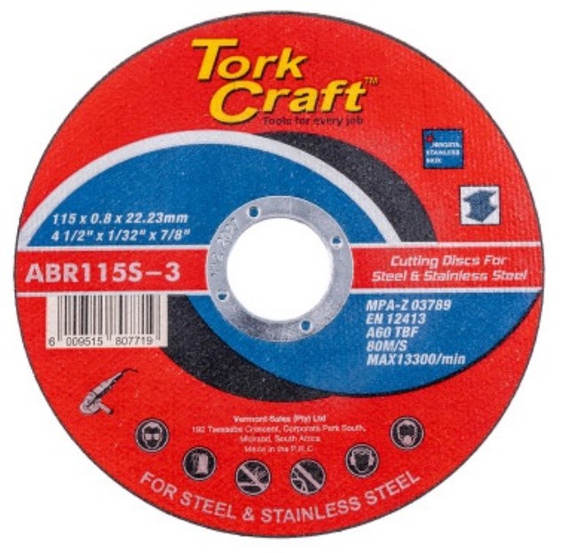 Cutting Disc Steel & Ss 115 X 0.8 X 22.2 Mm