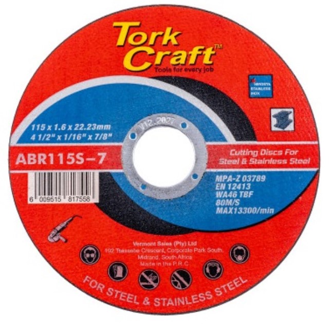 Cutting Disc Steel & Ss 115 X 1.6 X 22.2Mm