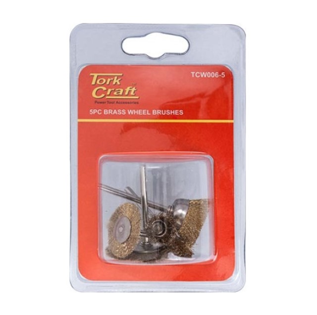 Wire Brushes Mini 5Pc Brass 3.2Mm Shaft Assorted Shapes