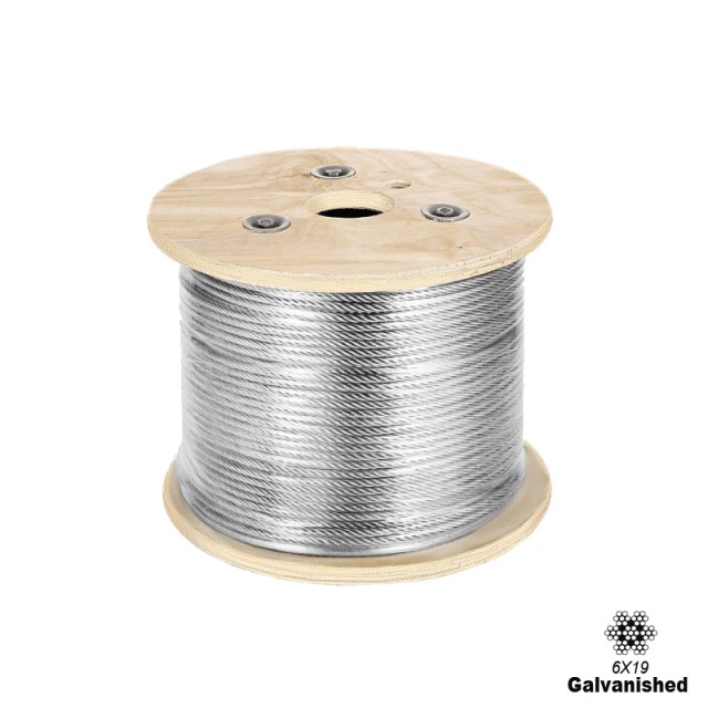 6X19, FC, Galvanized, Wire Rope - 1770MPA - DRY, SLING, RHOL