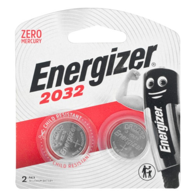 Energizer 2032 3V Lithium Coin Battery 2 Pack (Moq X12)