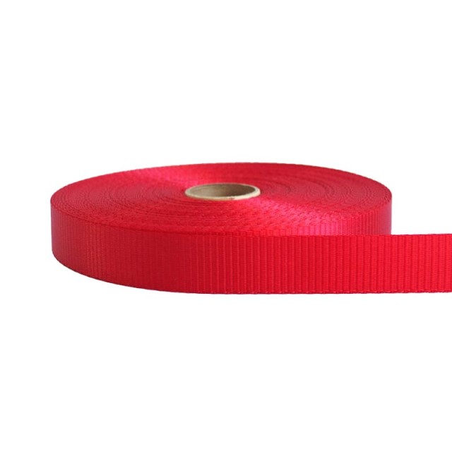 25mm – 2 Ton Industrial Webbing Red | SOLD PER METER