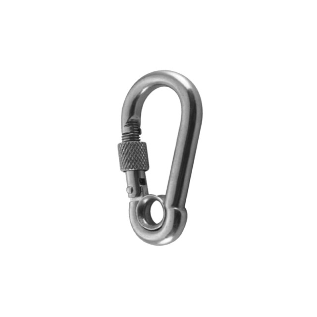 10mm x 100 - Carabiner Hook - Screw Lock - GR316