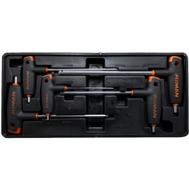 Fixman 5-Pc L-Handle Hex Keys W-Ball Head 3-4-5-6-8Mm